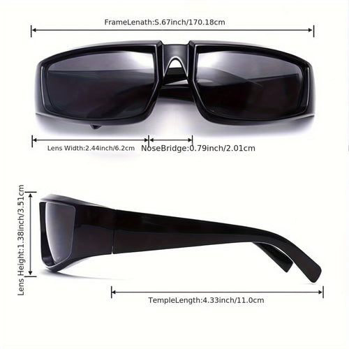Slim Black Fashion Glasses