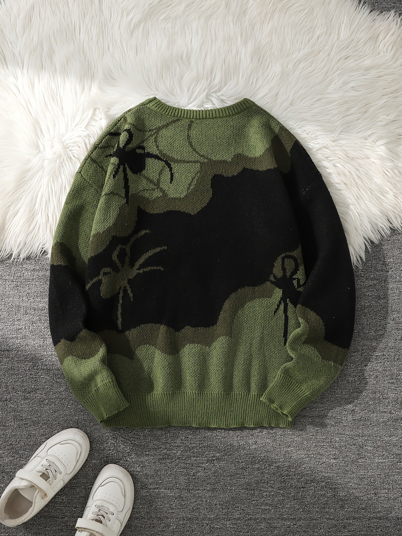 Spider Jacquard Knit Sweater
