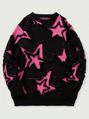 Star Pattern Knit Sweater