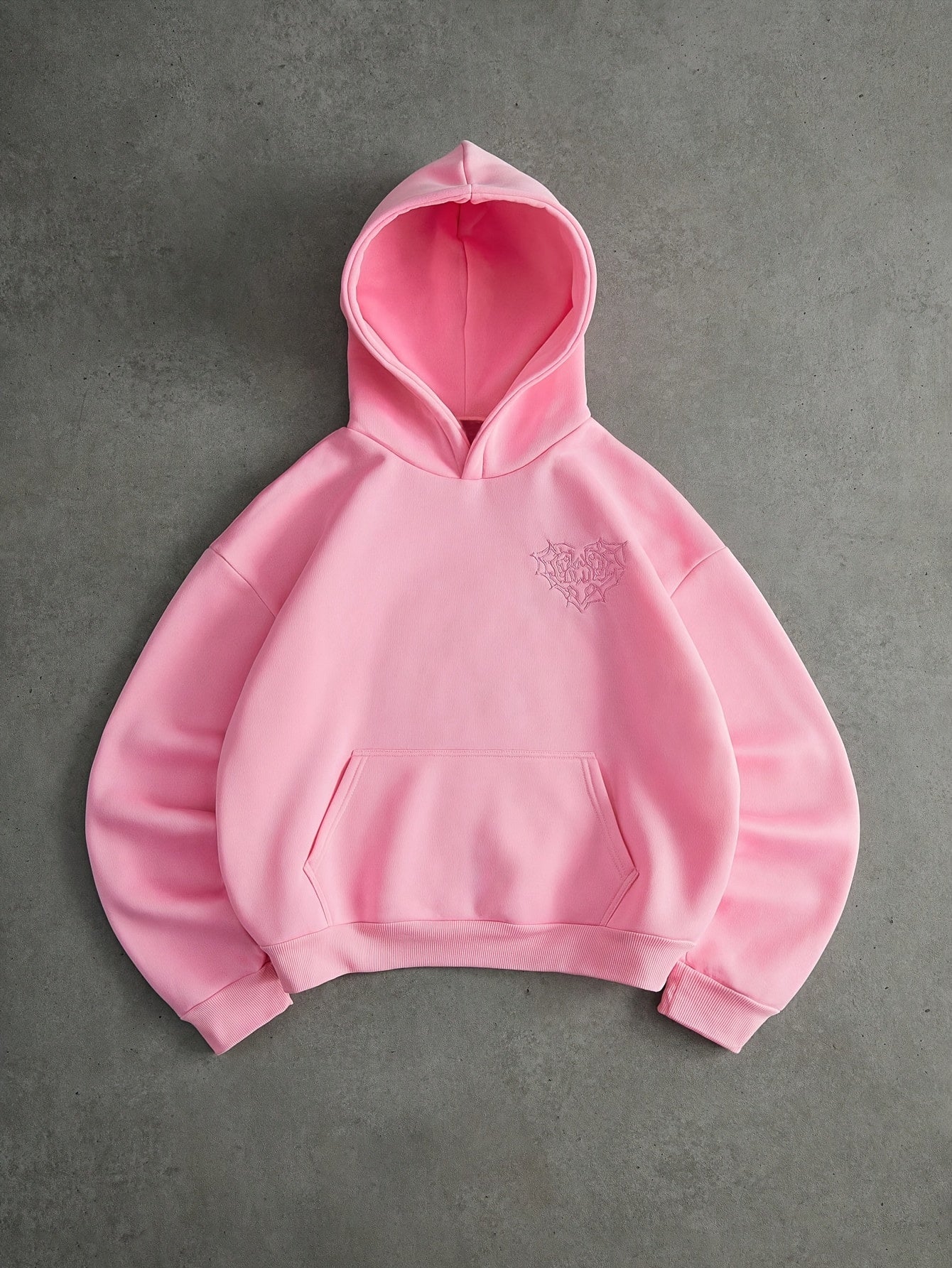 Spiderweb Heart Cropped Hoodie