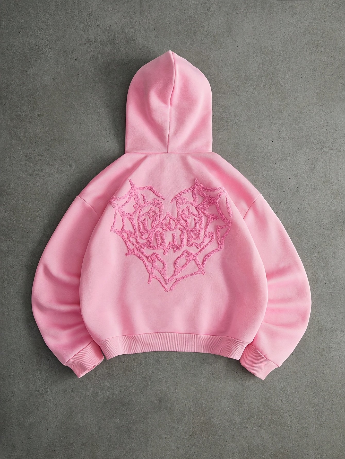 Spiderweb Heart Cropped Hoodie
