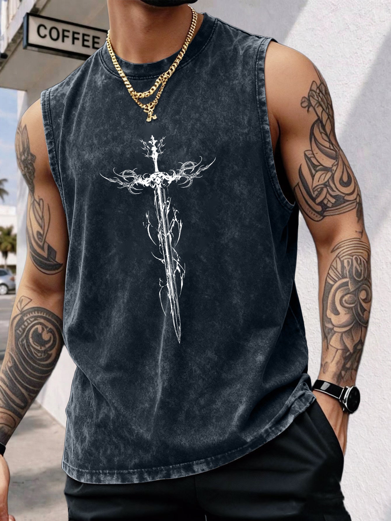 Dark Thorns Totem Washed Tank