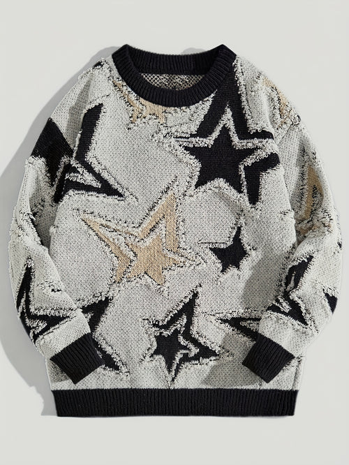 Star Pattern Knit Sweater