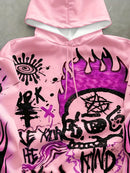 Casual Print Hooded Sweatshirt