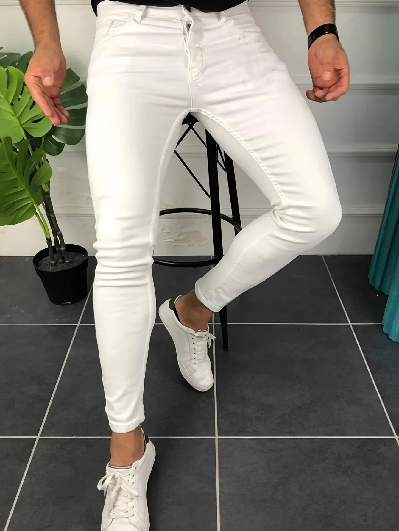 Korean Slim-Fit Stretch Jeans