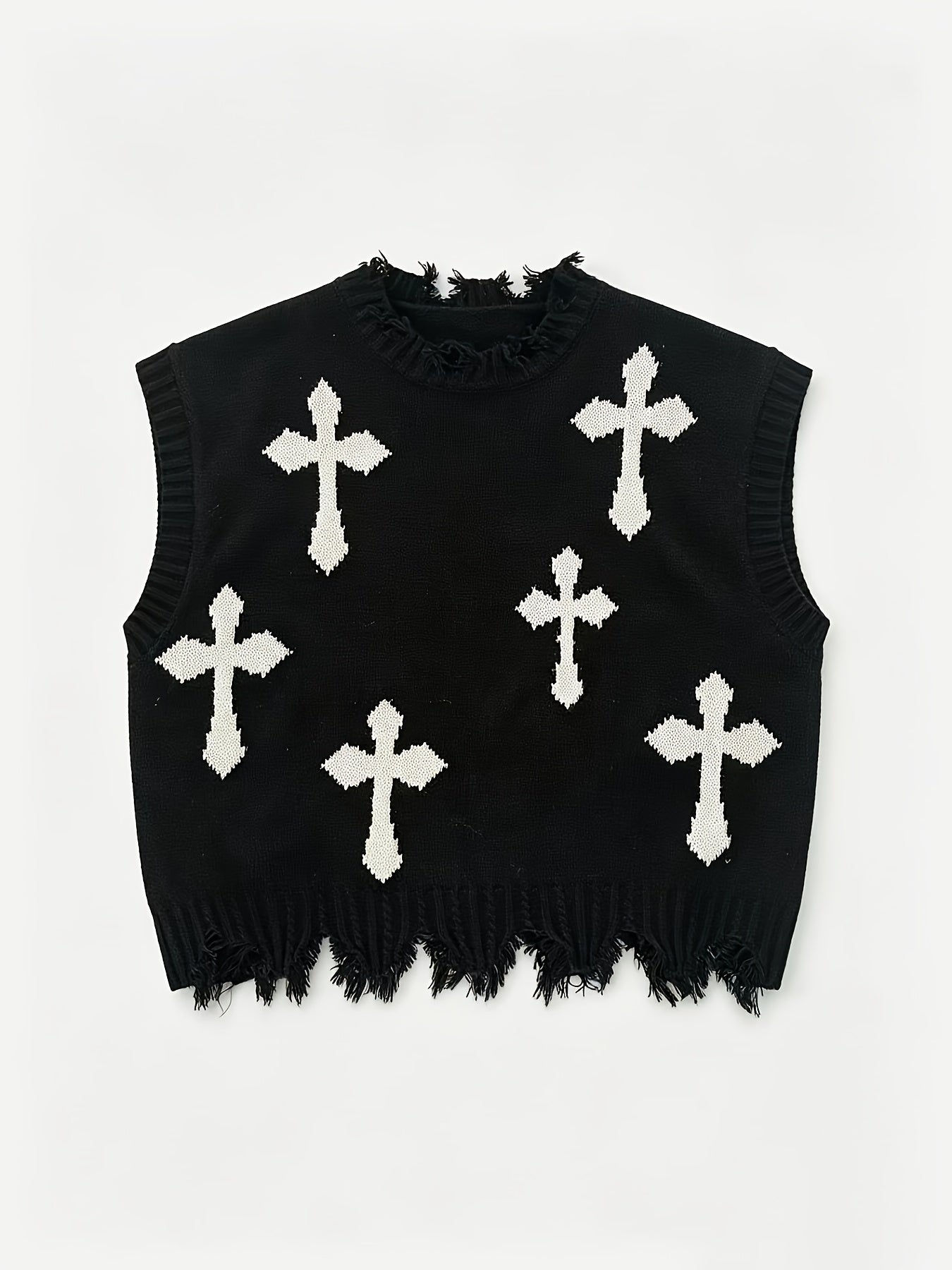 Geometric Knit Sweater Vest