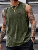 Skull Rose Washed Tank