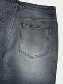 Rhinestone Gradient Wide-Leg Jeans