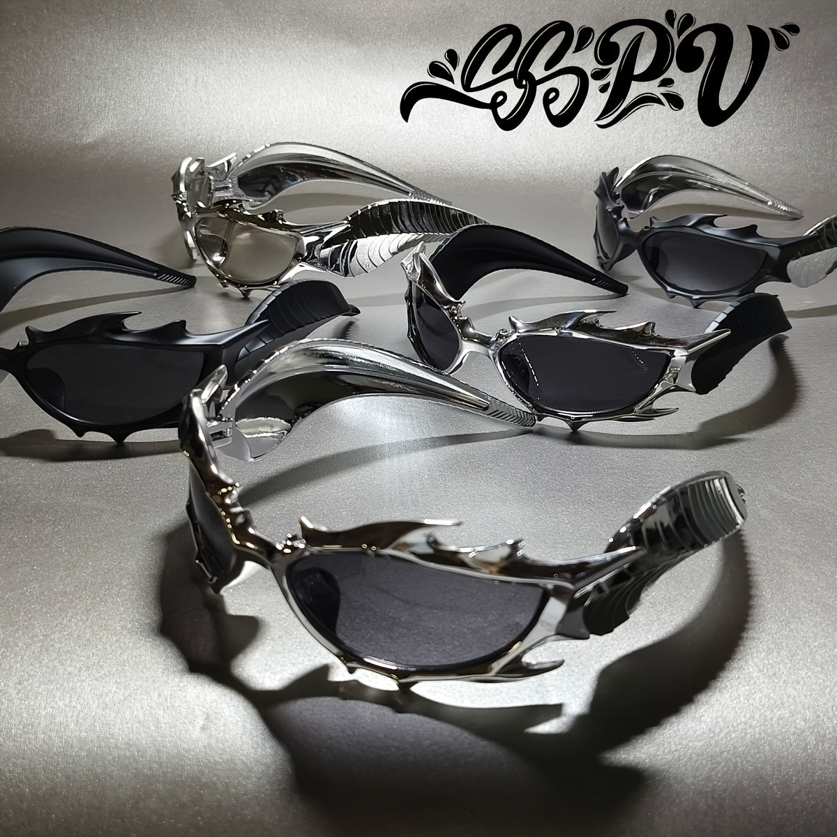 Flame Spike Horn-Rimmed Glasses