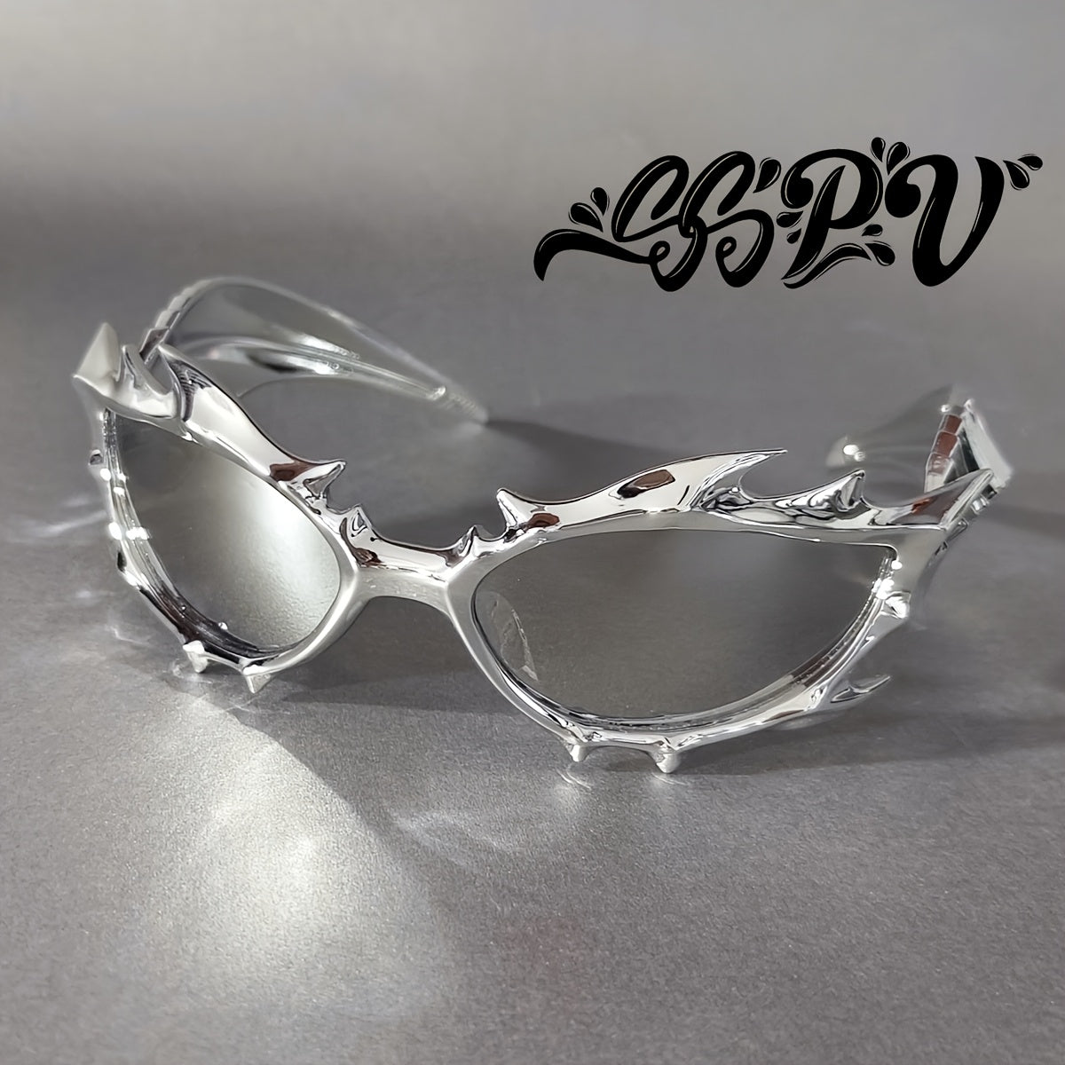 Flame Spike Horn-Rimmed Glasses