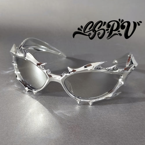 Flame Spike Horn-Rimmed Glasses