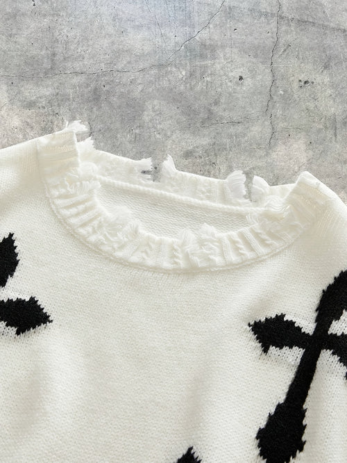 Geometric Knit Sweater Vest
