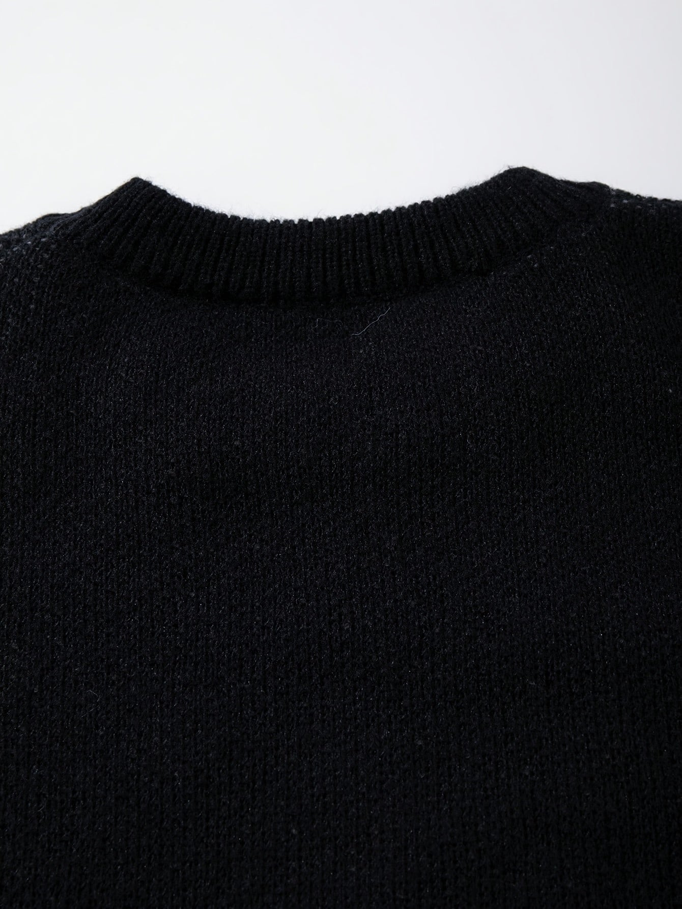 Retro Cross Print Knit Sweater