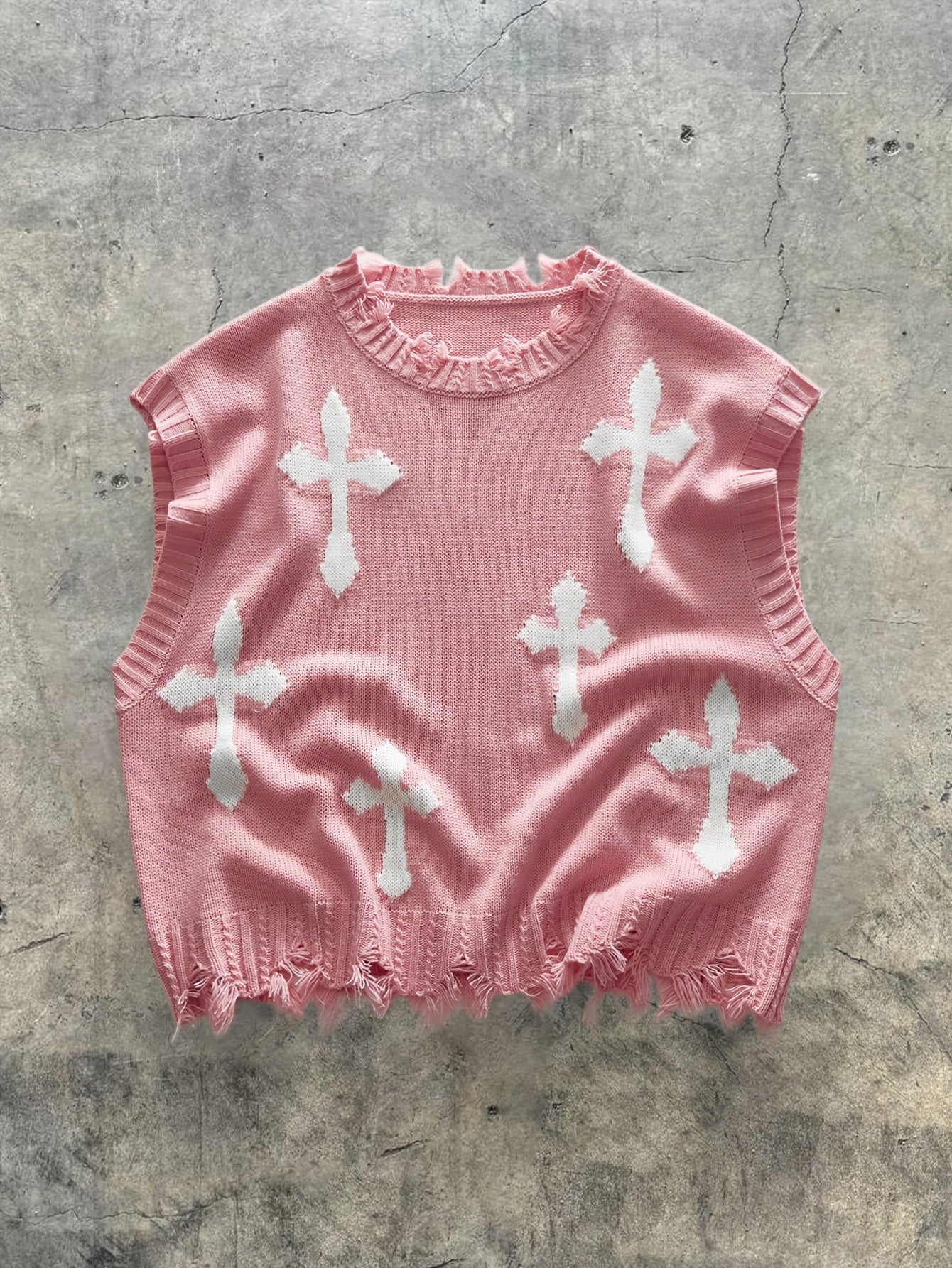 Geometric Knit Sweater Vest