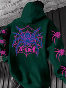 Y2K Spider Print Hoodie