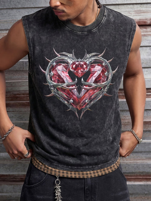 Punk Heart Distressed Tank