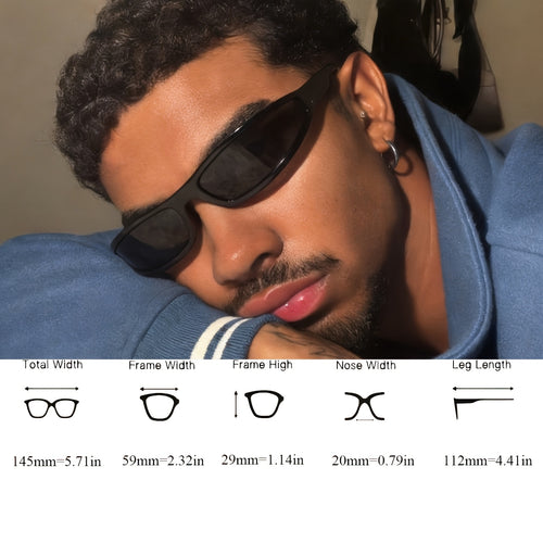 Y2K Narrow Oval Shades