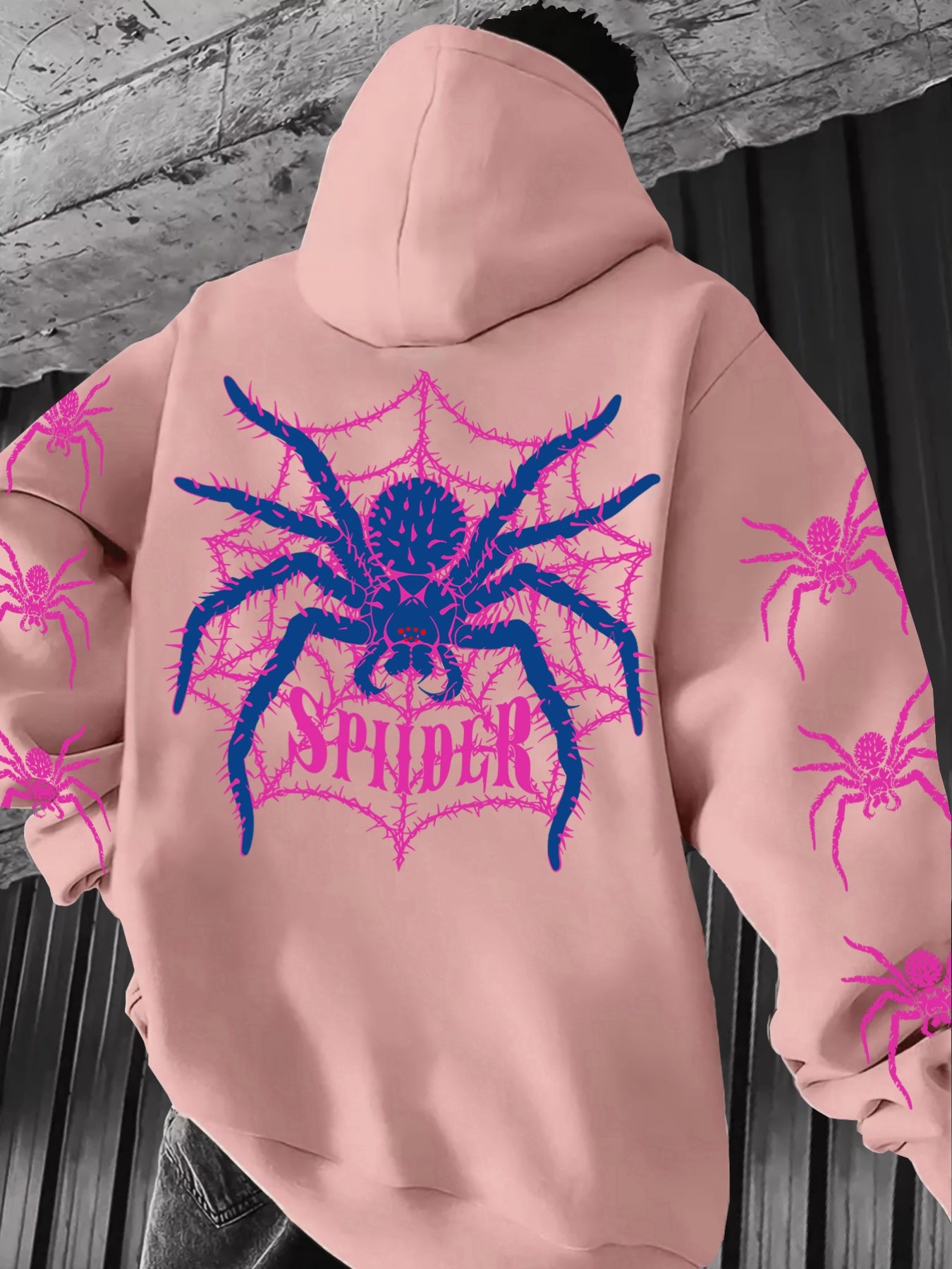 Y2K Spider Print Hoodie