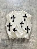 Geometric Knit Sweater Vest
