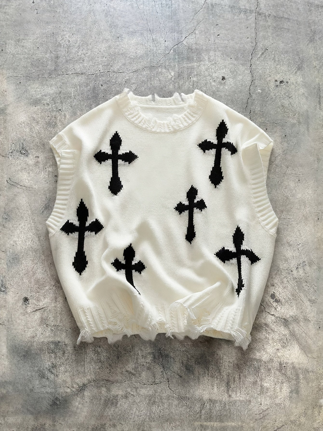 Geometric Knit Sweater Vest