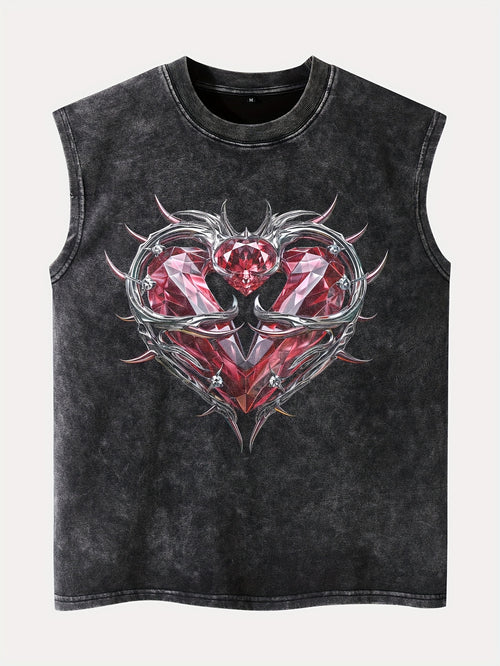 Punk Heart Distressed Tank