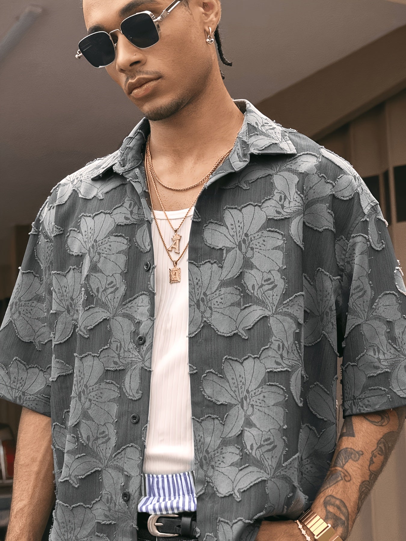 3D Jacquard Textured Shirt